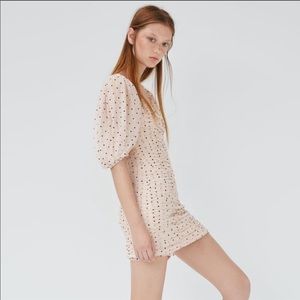 Pink & Black Polka Dot Mini Dress